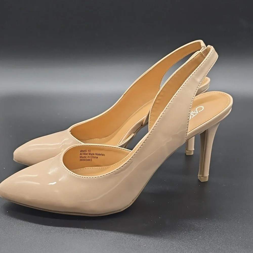 CATO | Women's | Slingback Pumps |Nude Patents | Pointed Toe | Size 10M